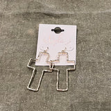 Esther Gold Cross Earring