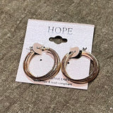 Ava Gold Layered Hoop Earring