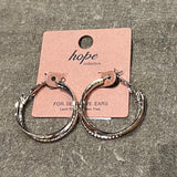 Gold Imogen Twisted Hoop Earring