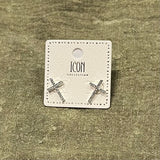 Letha Rhinestone Cross Earring