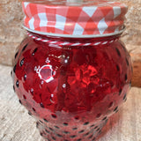 Strawberry Shape Glass w/Straw 16oz