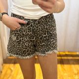 Mica High Rise Leopard Shorts