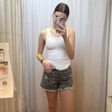Mica High Rise Leopard Shorts