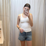 Mica High Rise Trouser Hem Shorts