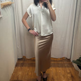 Satin Midi Skirt