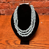 Natalia Aqua Beaded Necklace