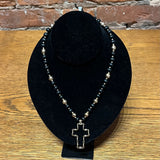Leona Beaded Cross Necklace
