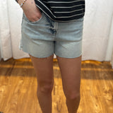 Mica Super High Raw Hem Shorts