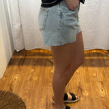 Mica Super High Raw Hem Shorts