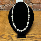 Tayshia Wood Beaded/Gold Necklace