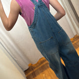 Western Wide Leg Denim Overalls