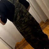 Camo Denim Barrel Overall Jumpsuit