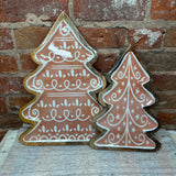 Wood Gingerbread Enamel Tree Tray