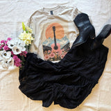 Pink Guitar Graphic T-Shirt