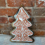 Wood Gingerbread Enamel Tree Tray