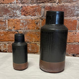 Black/Tan Ceramic Vase