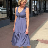 Tiered Midi Dress w/ Side Pockets