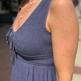 Tiered Midi Dress w/ Side Pockets