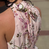 Halter Neck Layered Floral Dress