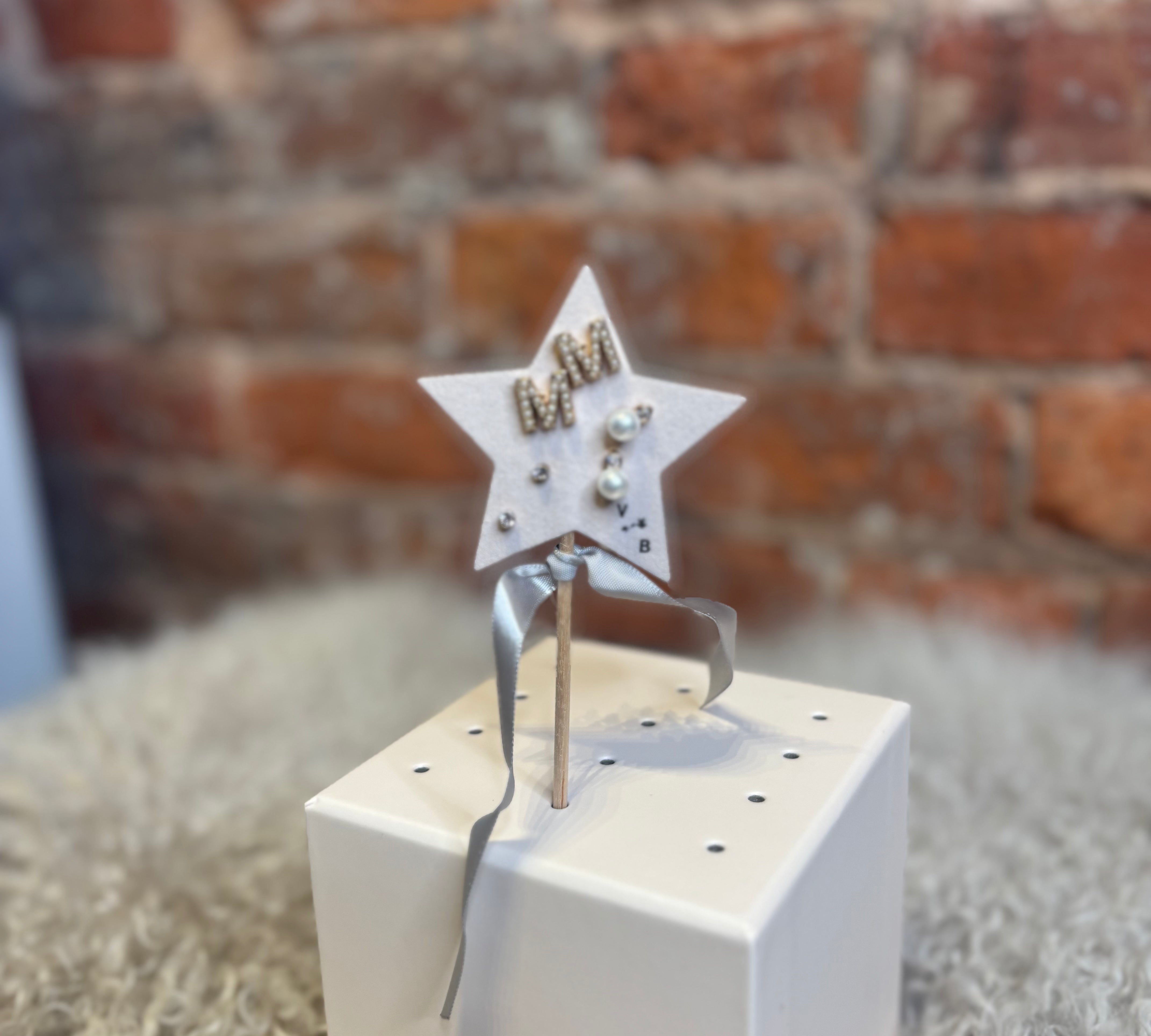 Mini Pearlie Initial Star Earring Set