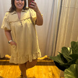 Short Sleeve Ruffle Bottom Dress