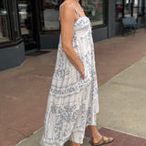 Hi Low Patchwork Ruffle Maxi Dress