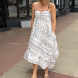 Hi Low Patchwork Ruffle Maxi Dress