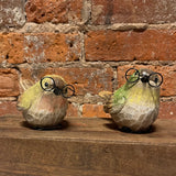 Resin Garden Bird w/Metal Glasses 5"