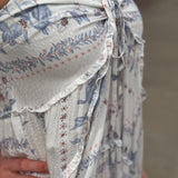Hi Low Patchwork Ruffle Maxi Dress
