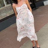 Smocked Spaghetti Strap Tiered Maxi Dress