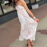 Smocked Spaghetti Strap Tiered Maxi Dress