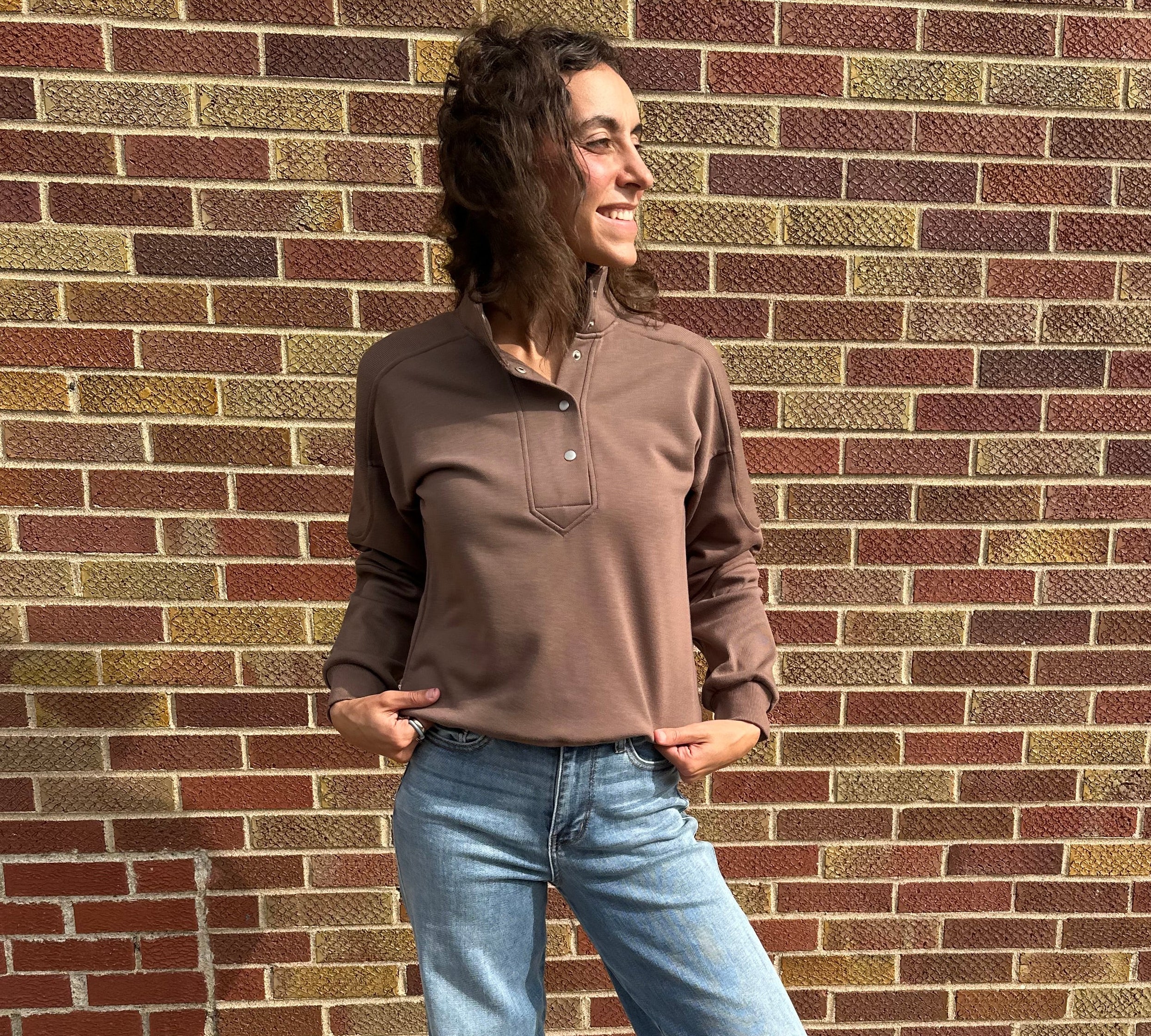 French Terry Snap Front Placket