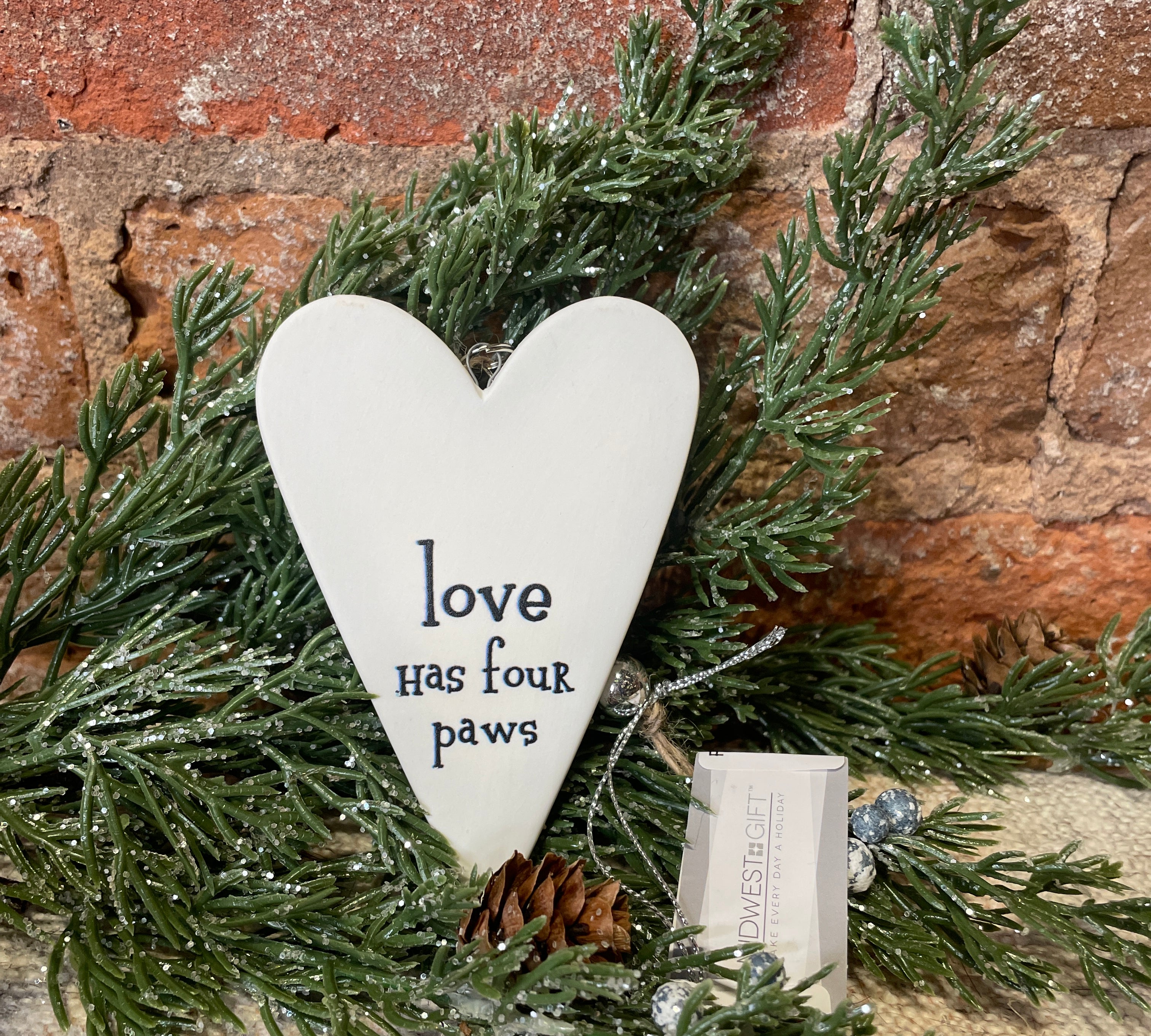 Pet Heart w/ Charm Orn 4.25”