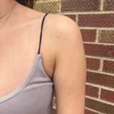 Seamless Ribbed Elastic Spaghetti Brami