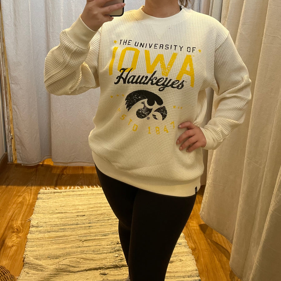 Iowa Basic Frisco Waffle Crewneck