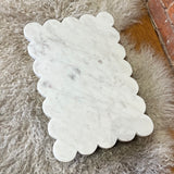 Scalloped Rectangular Marble Board 13"