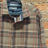 Mens Luverne Striped Knit Flannel Shirt