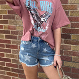 Free Bird/Rock & Roll Long Crop Top