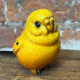 Pink/Yellow Sitting Parakeet 4"