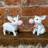 Resin Piglet Blowing Bubble 5.5"
