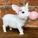 Resin Piglet Blowing Bubble 5.5"