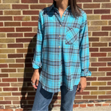 Oversized Plaid Button Down Shirt