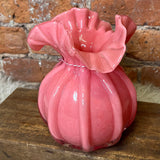 Pink Ruffle Vase 6.5"