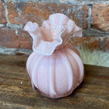 Pale Pink Ruffle Vase 4.25"