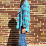 Oversized Plaid Button Down Shirt