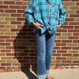 Vervet High Rise Single Cuff Ankle Straight Jeans