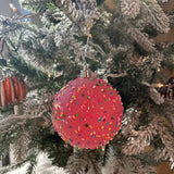 Glittery Sprinkle Ball Orn 4”