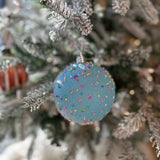 Glittery Sprinkle Ball Orn 4”