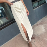 Cream Suede Dress w/Brown Belt