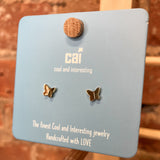 Gold Butterfly Earring